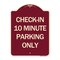 Signmission Check in 10 Minute Parking Only Heavy-Gauge Aluminum Architectural Sign, 24" x 18", BU-1824-24281 A-DES-BU-1824-24281 - alternate 1